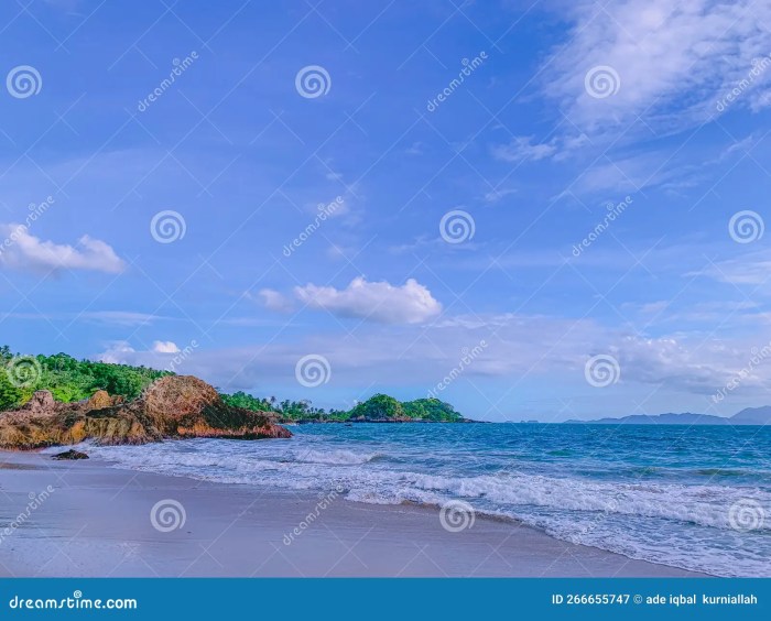 Lampung beach indonesia stock