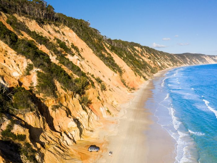 Beach rainbow australia cliffs